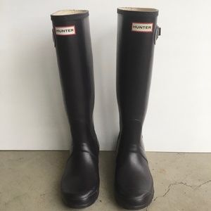 Hunter Boots Tall Navy Blue